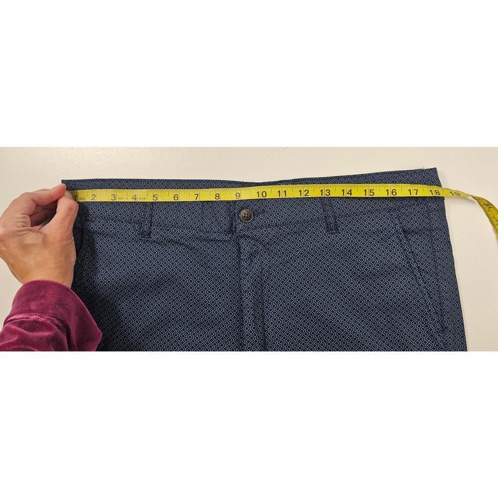 Essex Shorts chino micro geometric stretch fit golf preppy fun pattern 36 Mens - Picture 8 of 9